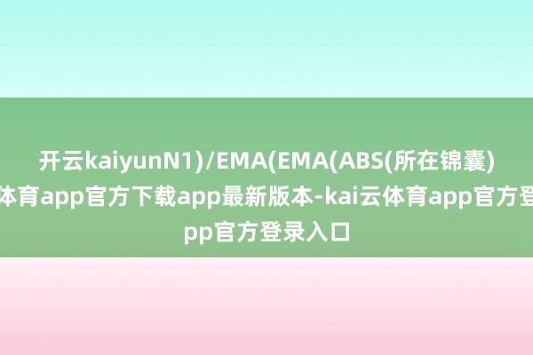 开云kaiyunN1)/EMA(EMA(ABS(所在锦囊)-kai云体育app官方下载app最新版本-kai云体育app官方登录入口