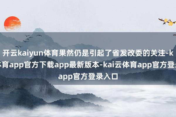 开云kaiyun体育果然仍是引起了省发改委的关注-kai云体育app官方下载app最新版本-kai云体育app官方登录入口